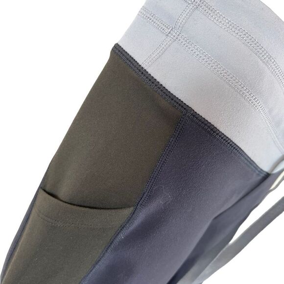 Fabletics Powerhold Grey/Olive Green Colorblock Cargo Leggings - Picture 3 of 9